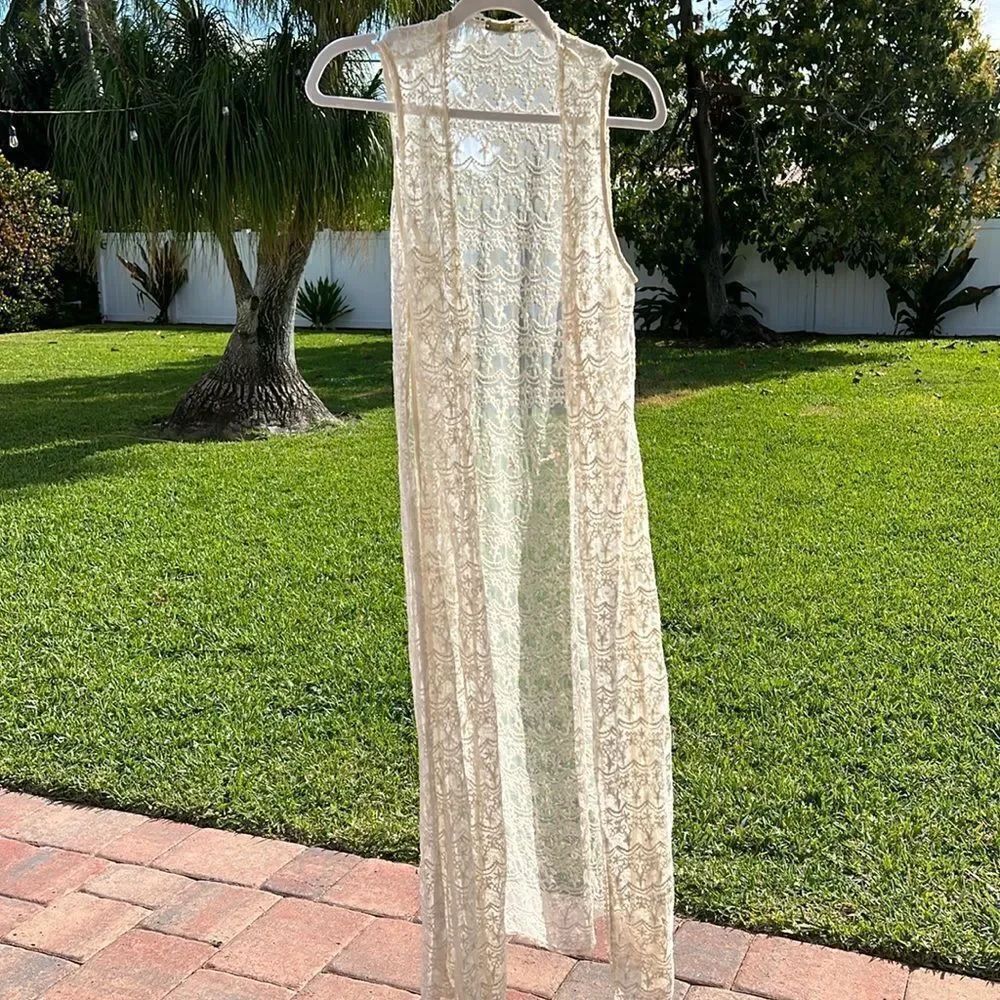 Creme Lace Cover Up - Open Cover Up - BRAND NEW - MAR Brazil Designs